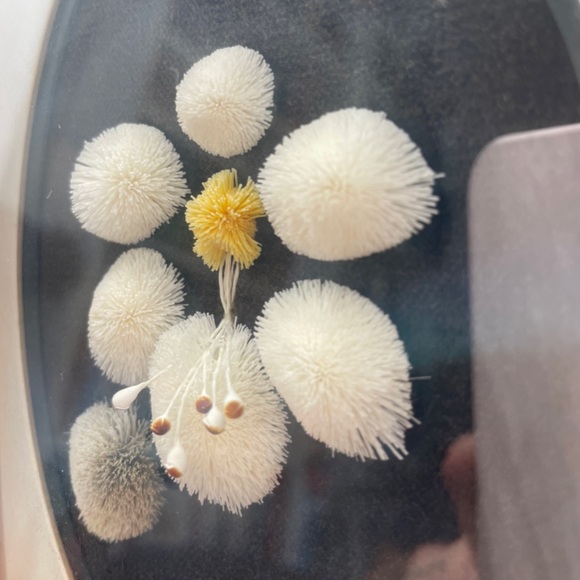 Antique frame of handmade Canadien native caribou haïr tufting - Picture 4 of 9